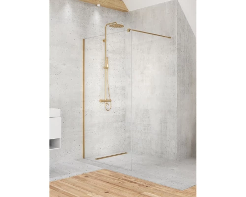 Душевое ограждение NEW TRENDY VELIO GOLD SATIN 120x200 D-0192B (брашированное золото) Elit-san.ru