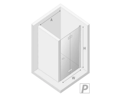 Дверь в нишу NEW TRENDY NEW SOLEO BLACK складные R 120x195 D-0228A (черный) Elit-san.ru