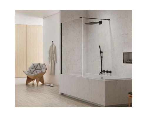 Шторка для ванны NEW TRENDY NEW MODUS 80x150 EXK-0292-WP (черный) Elit-san.ru