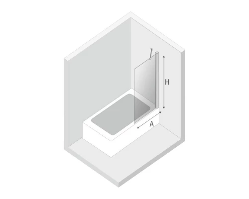 Шторка для ванны NEW TRENDY NEW MODUS WHITE 60x150 EXK-2336 (белый) Elit-san.ru