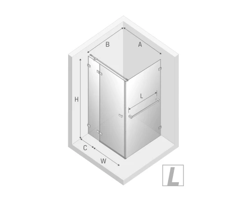 Душевое ограждение NEW TRENDY AVEXA BLACK L 80x110x200 EXK-2539 (черный) Elit-san.ru