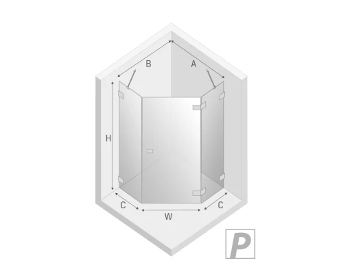 Душевое ограждение NEW TRENDY AVEXA GOLD SHINE R 90x90x200 EXK-3843 (золото) Elit-san.ru