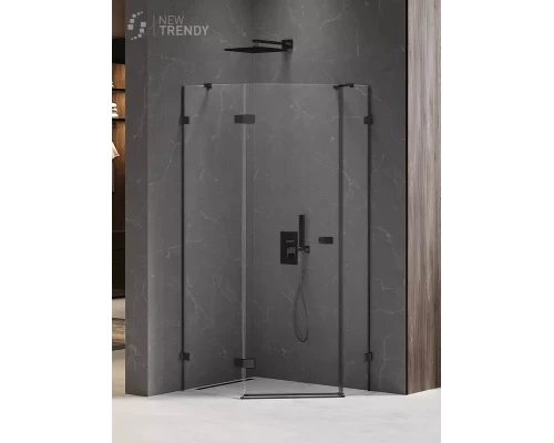 Душевое ограждение NEW TRENDY AVEXA BLACK L 100x80x200 EXK-3881 (черный) Elit-san.ru