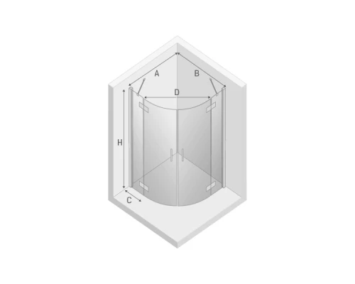 Душевое ограждение NEW TRENDY NEW MERANA 100x100x195 K-0332 (хром) Elit-san.ru