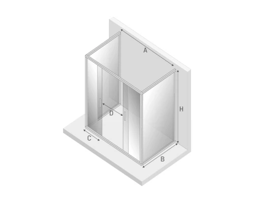 Душевое ограждение NEW TRENDY NEW CORRINA  160x80x195 K-0486 (хром) Elit-san.ru