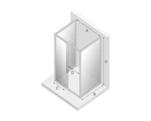 Душевое ограждение NEW TRENDY NEW CORRINA  130x90x195 K-0574 (хром) Elit-san.ru