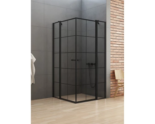 Душевое ограждение NEW TRENDY NEW SOLEO BLACK 90x90x195 K-0580 (черный) Elit-san.ru