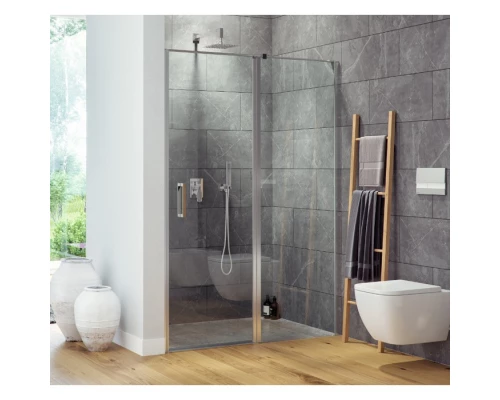 Душевая дверь со стенкой EXCELLENT Mazo 120 см (хром) Elit-san.ru