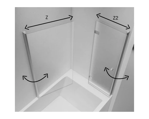 Шторка для ванны NEW TRENDY NEW SOLEO 120x70x140 P-0031/P-0024 R (хром) Elit-san.ru