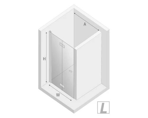 Дверь в нишу NEW TRENDY NEW SOLEO складные L 100x195 D-0135A (хром) Elit-san.ru