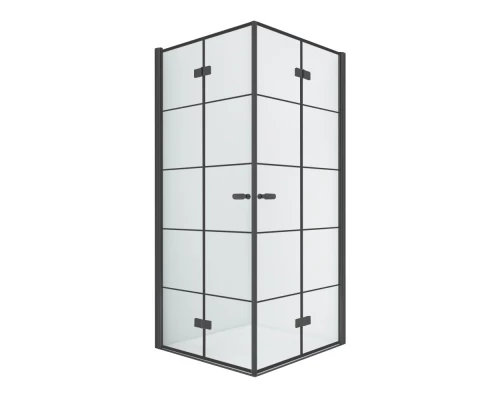 Душевое ограждение NEW TRENDY NEW SOLEO BLACK 90x90x195 D-0289A/D-0290A (черный) Elit-san.ru