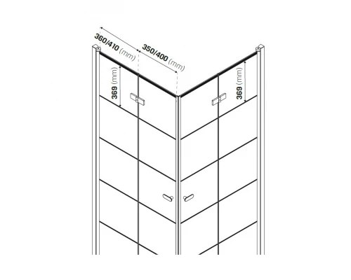Душевое ограждение NEW TRENDY NEW SOLEO BLACK 90x90x195 D-0289A/D-0290A (черный) Elit-san.ru