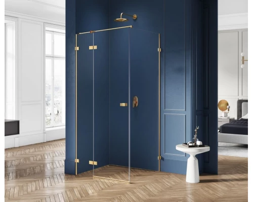 Душевое ограждение NEW TRENDY AVEXA GOLD BRUSHED 80x80x200 EXK-1730 (брашированное золото) Elit-san.ru