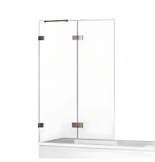 Шторка для ванны NEW TRENDY AVEXA GUNMETAL BRUSHED 130x150 EXK-3527 L (оружейная сталь)