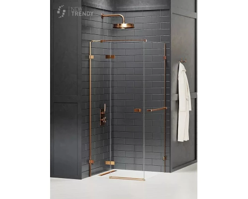 Душевое ограждение NEW TRENDY AVEXA COPPER BRUSHED L 80x80x200 EXK-3606 (брашированная медь) Elit-san.ru
