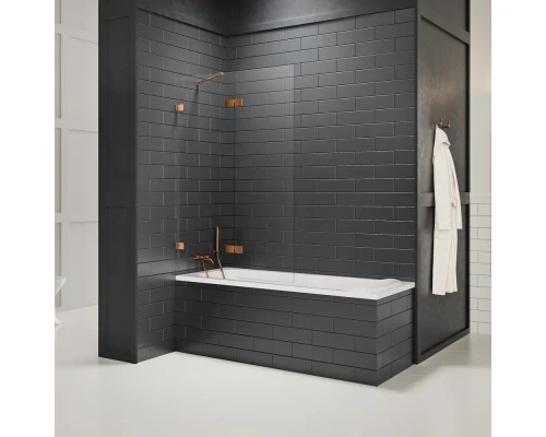 Шторка для ванны NEW TRENDY AVEXA COPPER BRUSHED 130x150 EXK-3814 L (брашированная медь) Elit-san.ru