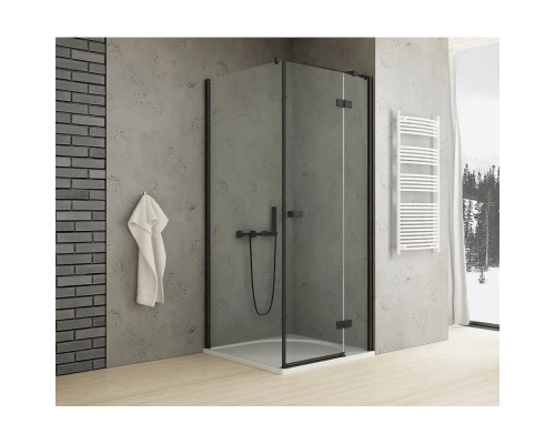 Душевое ограждение NEW TRENDY REFLEXA BLACK R 100x80x200 EXK-4939 (черный) Elit-san.ru