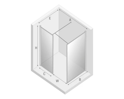 Душевое ограждение NEW TRENDY NEW MODUS 160x80x200 EXK-5517 (хром) Elit-san.ru