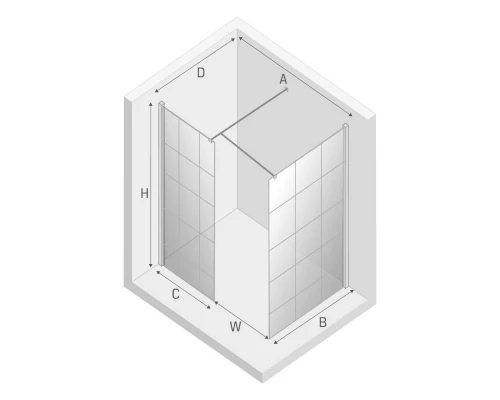 Душевое ограждение NEW TRENDY NEW MODUS BLACK 120x100x200 EXK-5642 (черный) Elit-san.ru