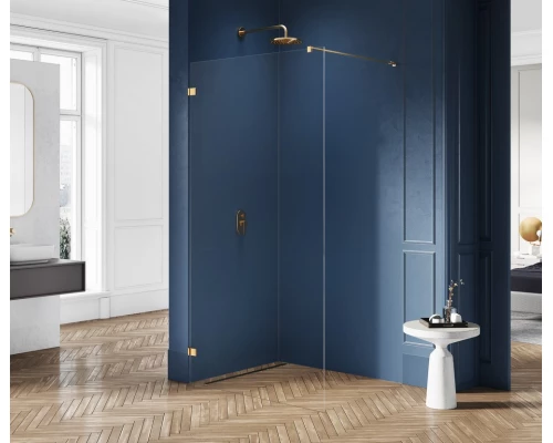 Душевое ограждение NEW TRENDY AVEXA GOLD BRUSHED 110x200 EXK-7016 (брашированное золото) Elit-san.ru