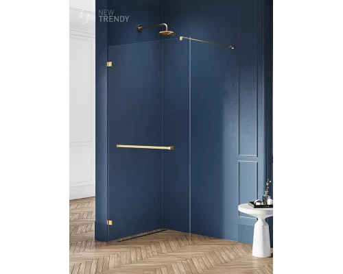 Душевое ограждение NEW TRENDY AVEXA GOLD BRUSHED 80x200 EXK-7025 (брашированное золото) Elit-san.ru