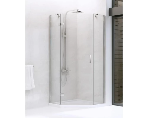 Душевое ограждение NEW TRENDY NEW AZURA L 80x80x195 K-0559 (хром) Elit-san.ru