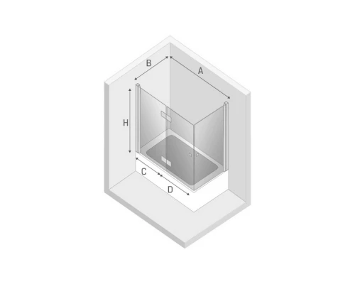 Шторка для ванны NEW TRENDY NEW SOLEO 120x70x140 P-0030/P-0024 L (хром) Elit-san.ru