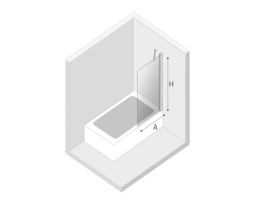 Шторка для ванны NEW TRENDY NEW SOLEO 90x140 P-0032 (хром) Elit-san.ru