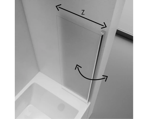 Шторка для ванны NEW TRENDY NEW SOLEO 60x140 P-0065 (хром) Elit-san.ru