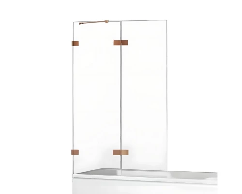 Шторка для ванны NEW TRENDY AVEXA COPPER BRUSHED 100x150 EXK-3808 L (брашированная медь) Elit-san.ru