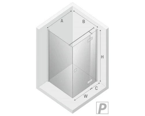 Душевое ограждение NEW TRENDY REFLEXA R 80x110x200 EXK-5111 (хром) Elit-san.ru