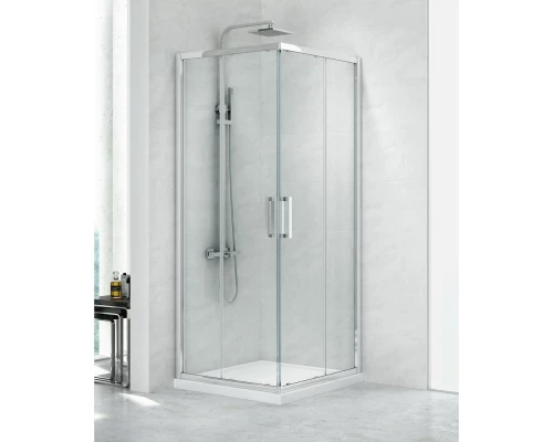 Душевое ограждение NEW TRENDY NEW PRAKTIC 80x100x195 K-0491 (хром) Elit-san.ru