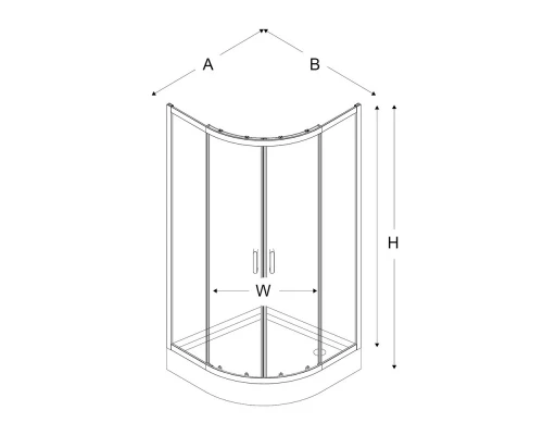 Душевое ограждение NEW TRENDY SUVIA 90x90x185 K-0515 (хром) Elit-san.ru