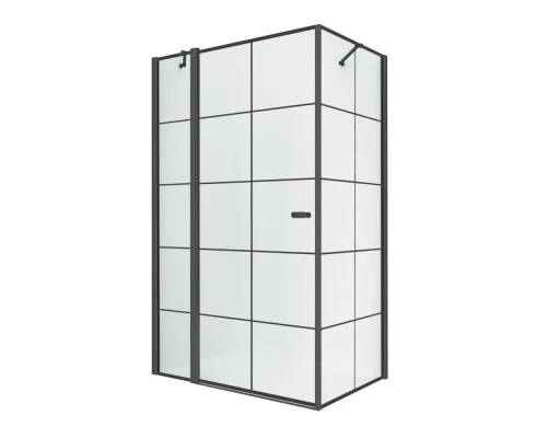 Душевое ограждение NEW TRENDY NEW SOLEO BLACK L 90x90x195 K-0579 (черный) Elit-san.ru