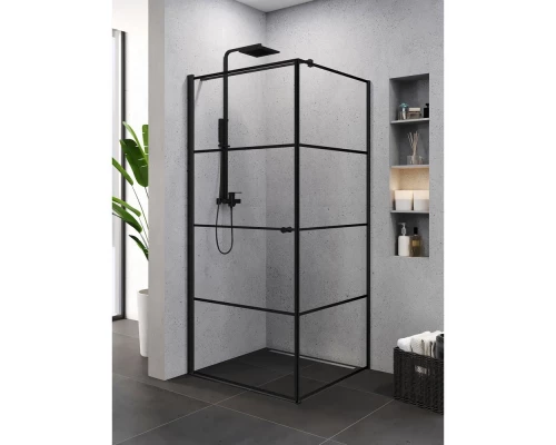 Душевое ограждение NEW TRENDY SUPERIA BLACK 90x90x195 L K-0596 Elit-san.ru