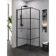 Душевое ограждение NEW TRENDY SUPERIA BLACK 90x90x195 L K-0596 Elit-san.ru