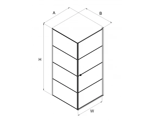 Душевое ограждение NEW TRENDY SUPERIA BLACK 90x90x195 L K-0596 Elit-san.ru