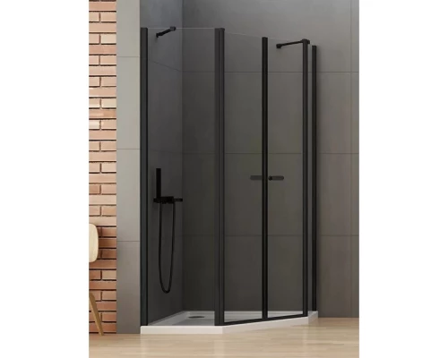 Душевое ограждение NEW TRENDY NEW SOLEO BLACK 100x80x195 K-0618 (черный) Elit-san.ru