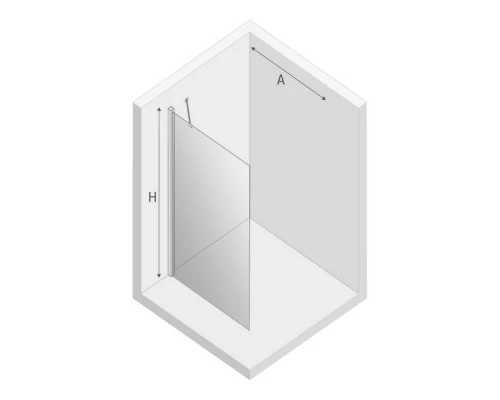 Душевое ограждение NEW TRENDY NEW SOLEO 60x195 K-0748 (хром) Elit-san.ru