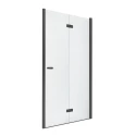 Дверь в нишу NEW TRENDY NEW SOLEO BLACK складные R 90x195 D-0224A (черный)