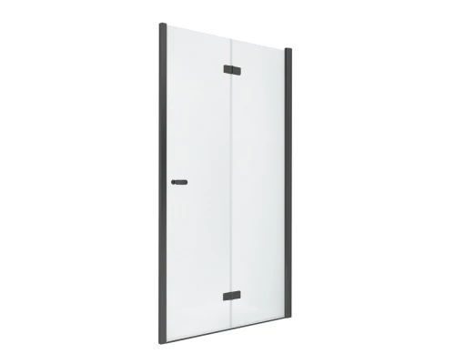 Дверь в нишу NEW TRENDY NEW SOLEO BLACK складные R 90x195 D-0224A (черный) Elit-san.ru