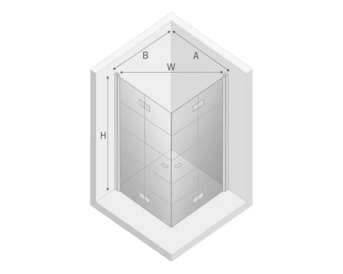 Душевое ограждение NEW TRENDY NEW SOLEO BLACK 80x80x195 D-0287A/D-0288A (черный) Elit-san.ru