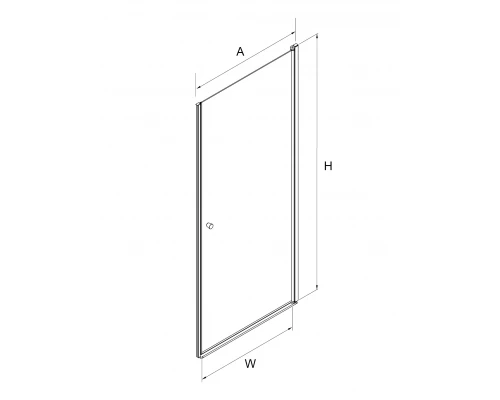 Дверь в нишу NEW TRENDY SUPERIA BLACK 80x195 D-0332A Elit-san.ru