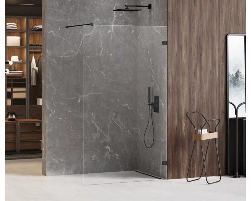 Душевое ограждение NEW TRENDY AVEXA BLACK 50x200 EXK-1970 (черный) Elit-san.ru