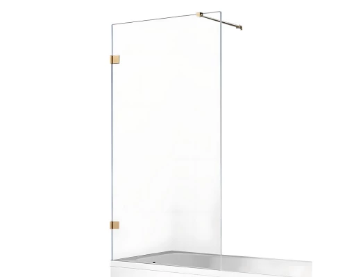 Шторка для ванны NEW TRENDY AVEXA GOLD BRUSHED 80x150 EXK-2007-WP (брашированное золото) Elit-san.ru
