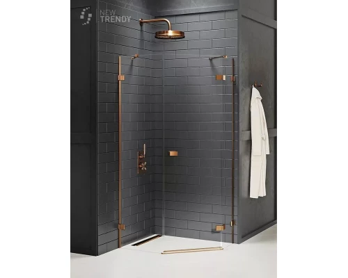 Душевое ограждение NEW TRENDY AVEXA COPPER BRUSHED R 100x80x200 EXK-3825 (брашированная медь) Elit-san.ru