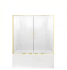 Шторка для ванны NEW TRENDY SMART LIGHT GOLD 160x150 EXK-4314 (светлое золото)