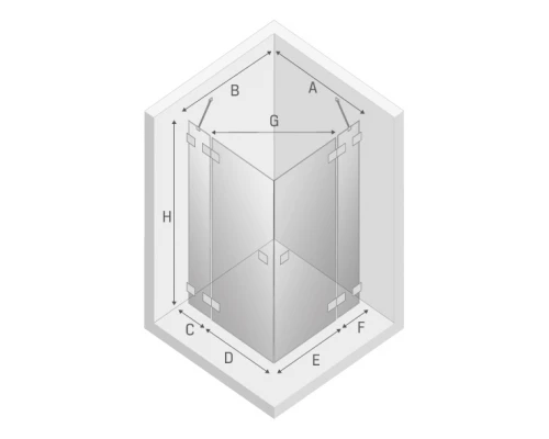 Душевое ограждение NEW TRENDY EVENTA 100x120x200 EXK-4542 (хром) Elit-san.ru