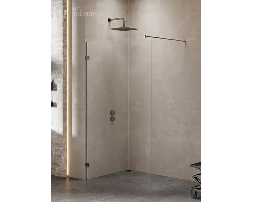 Душевое ограждение NEW TRENDY AVEXA GUNMETAL BRUSHED 80x200 EXK-7101 (оружейная сталь) Elit-san.ru