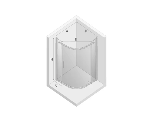 Душевое ограждение NEW TRENDY NEW KOMFORT 80x80x195 K-0434 (хром) Elit-san.ru